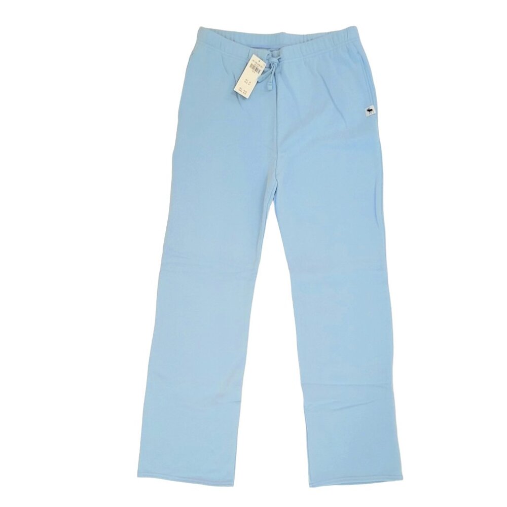Abercrombie Light Blue Wide Leg Icon Sweatpants